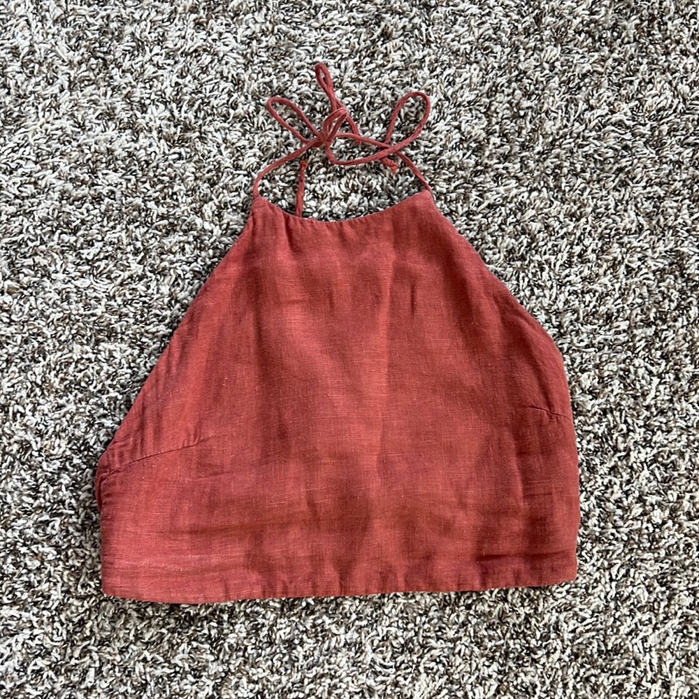 Zara cropped halter top